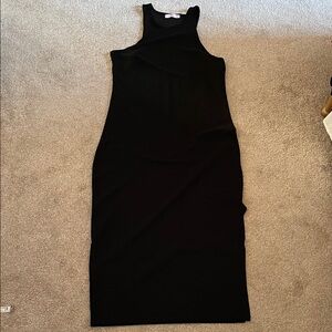MANGO Black Sleeveless Bodycon Dress